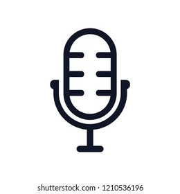 mic silhouette icon design template vector
