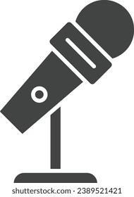Mic Stand icon vector image. Suitable for mobile application web application and print media.