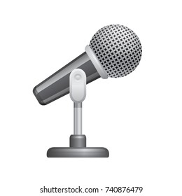 Mic & Support -  of the Realistic Icons Collection . A professional, realistic, pixel aligned icon.