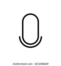 Mic symbol for your website designs, apps, UI, brochures, banners, templates. Vector illustration, EPS10, pixel perfect.