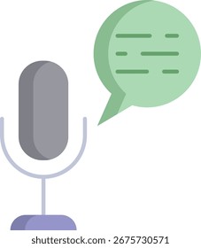 Diseño de icono plano de micrófono Talk