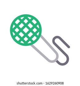 mic vector color line icon 