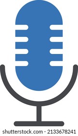 mic vector glyph color icon