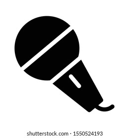 mic vector glyph colour icon
