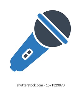 mic vector  glyph colour icon 