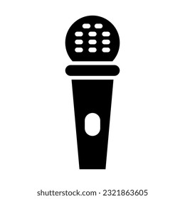 Mic Vector Glyph Icon For Personal And Commercial Use.
