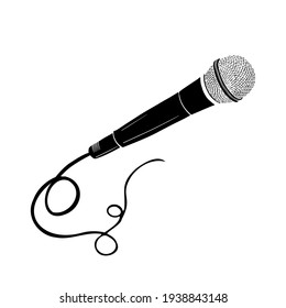 Mein Vektorsymbol. Cartoon, Vektorsymbol einzeln auf weißem Hintergrund, Mikrofon. Vektorgrafik