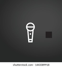 Mic vector icon. Mic concept stroke symbol design. Thin graphic elements vector illustration, outline pattern for your web site design, logo, UI. EPS 10.