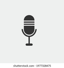 Mic vector icon illustration sign
