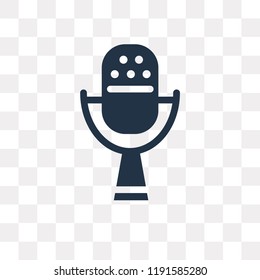 Mic vector icon isolated on transparent background, Mic transparency concept can be used web and mobile