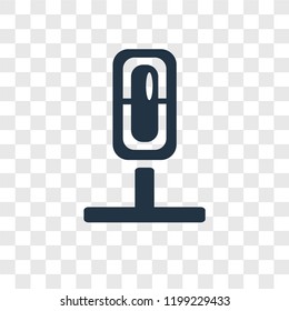 Mic vector icon isolated on transparent background, Mic transparency logo concept