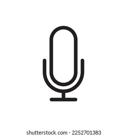 Mic vector icon. Microphone vector icon. Mic flat sign design. Karaoke microphone icon. Broadcast mic sign. EPS 10 flat symbol pictogram.