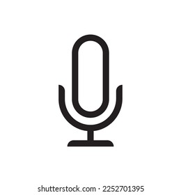 Mic vector icon. Microphone vector icon. Mic flat sign design. Karaoke microphone icon. Broadcast mic sign. EPS 10 flat symbol pictogram.