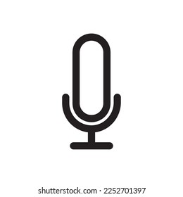 Mic vector icon. Microphone vector icon. Mic flat sign design. Karaoke microphone icon. Broadcast mic sign. EPS 10 flat symbol pictogram.