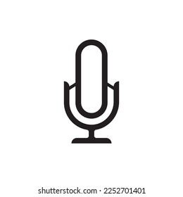 Mic vector icon. Microphone vector icon. Mic flat sign design. Karaoke microphone icon. Broadcast mic sign. EPS 10 flat symbol pictogram.