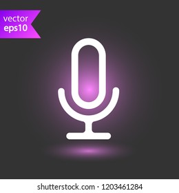 Mic vector icon. Microphone vector icon. Mic sign. Karaoke microphone icon. Broadcast mic sign. EPS 10 flat symbol.