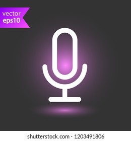 Mic vector icon. Microphone vector icon. Mic sign. Karaoke microphone icon. Broadcast mic sign. EPS 10 flat symbol.