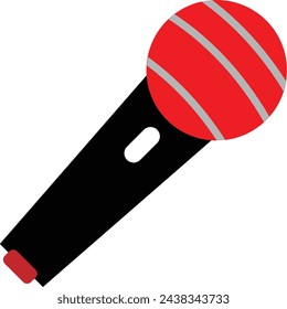 Mic Vector Icon which is suitable for commercial work red and black