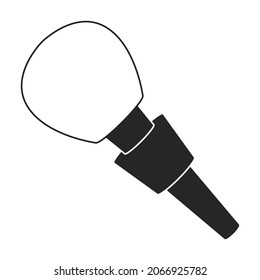 Mic vector icon.Black vector icon isolated on white background mic.