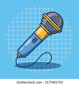 Mic vector illustration with cartoon style