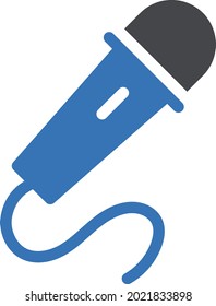 mic vector illustration isolated on a transparent background . glyph vector icons for concept or web graphics.