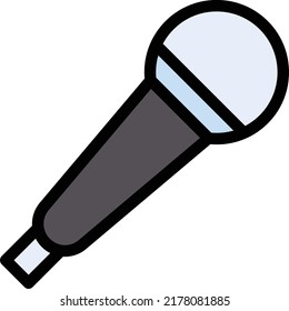 Mic Vector illustration on a transparent background.Premium quality symmbols.Stroke vector icons for concept and graphic design.