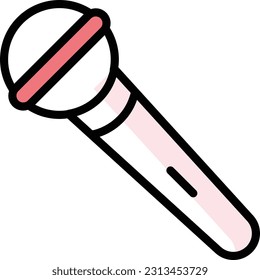 Ilustración del vector de micrófono en un fondo transparente. Símbolos de calidad superior. Iconos vectoriales de color de línea para el concepto y el diseño gráfico.