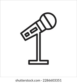 mic vector line new icon