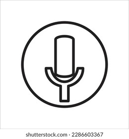 mic vector line new icon