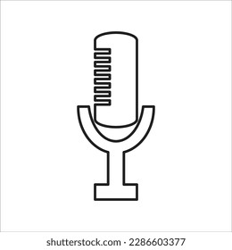 mic vector line new icon