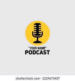 mic vector logo design, suitable use for symbol, icon or element design to describe podcast