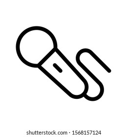 mic vector thin line icon 