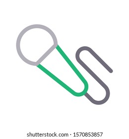 mic vector thin line icon 