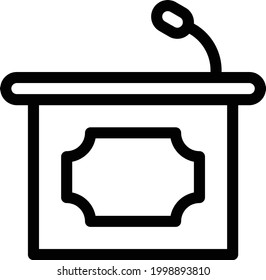 mic vector thin line icon