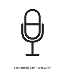 Mic, voice, audio icon vector image. Can also be used for phone and communication. Suitable for use on web apps, mobile apps and print media.
