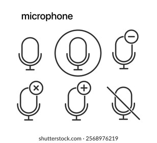 mic voice icon with all action