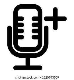 mic up volume to loudspeaker icon vector