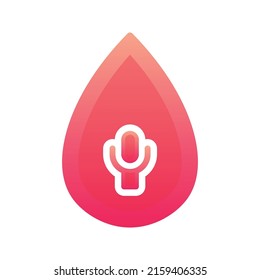 mic water logo gradient design template icon