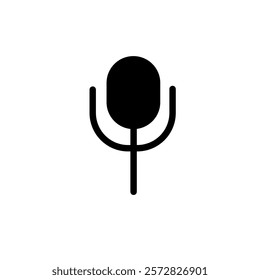 Mic widget icon simple vector, black filled, device icon. Simple and minimalist vector icon