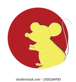 Mice cute  character. Art cartoon vector illustration use for your project.