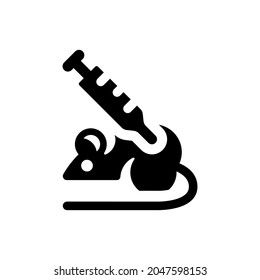 Mice experiment icon on white background