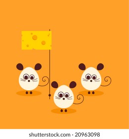 Mice with flag.
