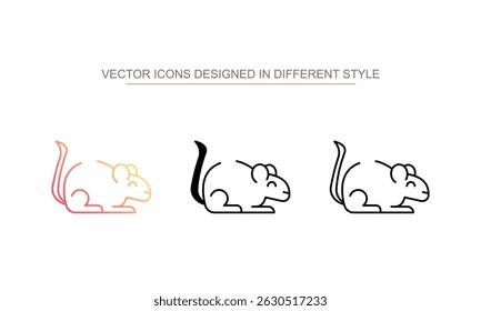 Design de ícone de mouse com ilustração de stock de fundo branco