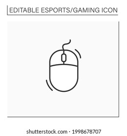 Mice line icon. Computer mice. Technical equipment for playing video games. Cybersport concept. Isolated vector illustration.Editable stroke