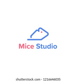 Mice mouse icon logo element design template vector isolated