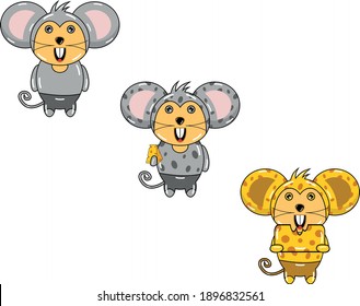 mice mutate into cheese in the chibi style