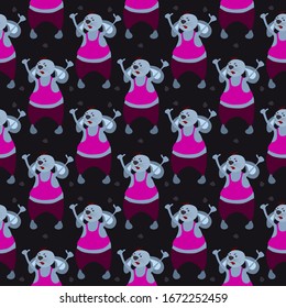 Mice pattern, illustration, vector on white background.