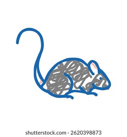 mice pet doodle icon sketch vector. mice pet sign. isolated symbol illustration