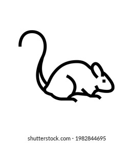 mice pet line icon vector. mice pet sign. isolated contour symbol black illustration