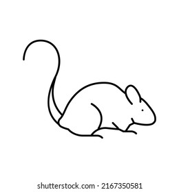 mice pet line icon vector. mice pet sign. isolated contour symbol black illustration